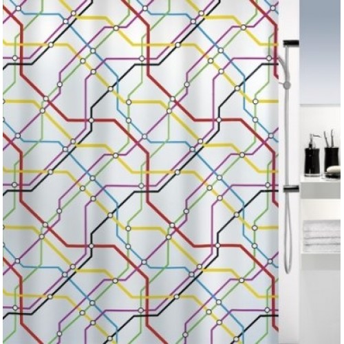 SPIRELLA METRO Sprchový záves 180 x 200 cm multicolor 1016134 SPIRELLA METRO Sprchový záves 180 x 200 cm multicolor 1016134