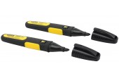 Stanley 0-47-314 FatMax Permanentný čierny značkovač dlátový hrot, 2ks