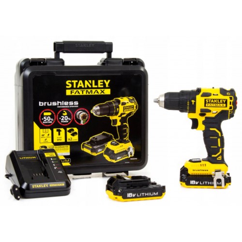 Stanley FMC627D2 FatMax Aku príklepová vŕtačka (57Nm/18V/2 x2,0Ah), kufor