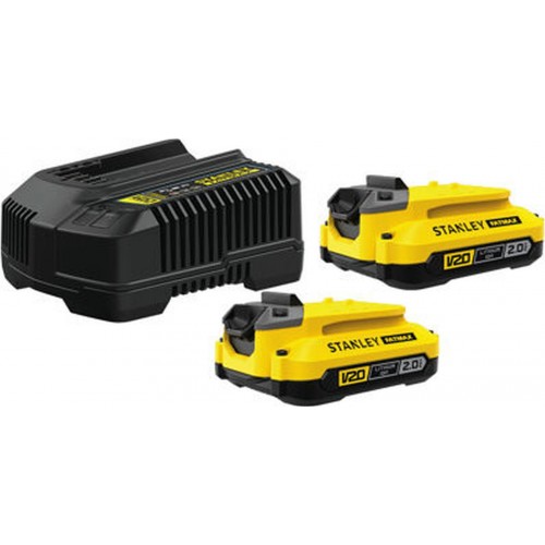 Stanley SFMCB12D2 FatMax Štartovacia sada V20 2x2,0Ah (2 batérie + nabíjačka)