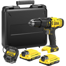 Stanley SFMCD711D2K FatMax Aku príklepová vŕtačka (50Nm/18V/2x2,0Ah), kufor