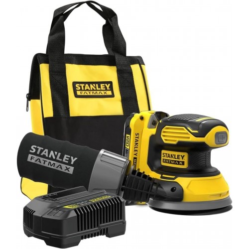 Stanley SFMCW220D1S FatMax V20 Aku excentrická brúska 125mm (18V/1x2,0Ah), taška Stanley SFMCW220D1S FatMax V20 Aku excentrická brúska 125mm (18V/1x2,0Ah), taška