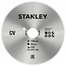 Stanley STA10230-XJ Pílový kotúč pre priečne rezy 190x30mm, 100 zubov
