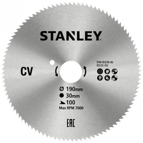 Stanley STA10230-XJ Pílový kotúč pre priečne rezy 190x30mm, 100 zubov Stanley STA10230-XJ Pílový kotúč pre priečne rezy 190x30mm, 100 zubov