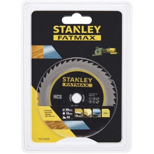 Stanley STA10420 Pílový kotúč na drevo, preglejku, plast, kov HCS 89 x 10 mm, 44 zubov