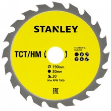 Stanley STA13030 Pílový kotúč TCT/HM pre pozdĺžne rezy 190x30mm, 20 zubov