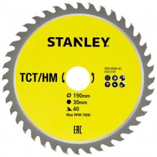 Stanley STA13035 Pílový kotúč TCT/HM pre priečne rezy 190x30mm, 40 zubov
