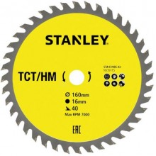 Stanley STA13105 Pílový kotúč TCT/HM pre priečne rezy 160x16mm, 40 zubov