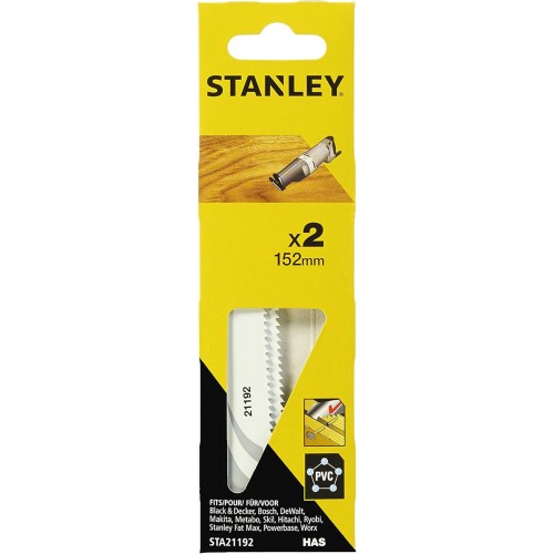 Stanley STA21192 Pílové listy HAS na drevo, drevo s klincami, plasty pre mečovú pílu 152mm Stanley STA21192 Pílové listy HAS na drevo, drevo s klincami, plasty pre mečovú pílu 152mm