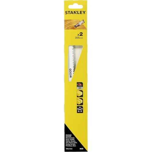 Stanley STA21252 Pílové listy HCS na drevo a plast pre mečovú pílu, dĺžka 305mm, 2ks Stanley STA21252 Pílové listy HCS na drevo a plast pre mečovú pílu, dĺžka 305mm, 2ks