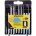 Stanley STA28050 10dielna sada pílových listov HCS-HSS do dreva a kovu, uchytenie "T" Stanley STA28050 10dielna sada pílových listov HCS-HSS do dreva a kovu, uchytenie "T"