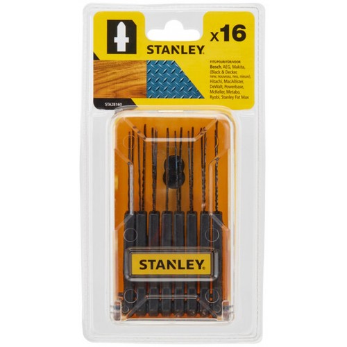 Stanley STA28160 16-dielna sada pílových listov HCS-HSS do dreva a kovu, uchytenie "T"
