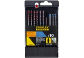 Stanley STA29240 10dielna sada pílových listov HCS-HSS do dreva a kovu, uchytenie "T"