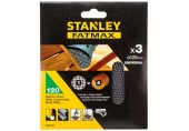 Stanley STA39257-XJ Brúsne mriežky pre excentrickú brúsku 125mm, P120, 3ks