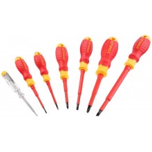 Stanley STHT60031-0 7dielna sada izolovaných skrutkovačov VDE (plochý, PZ a skúšačka)