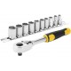 Stanley STMT82666-0 11dielna sada 1/4" račne s 12hrannými hlavicami (5,5-14 mm)