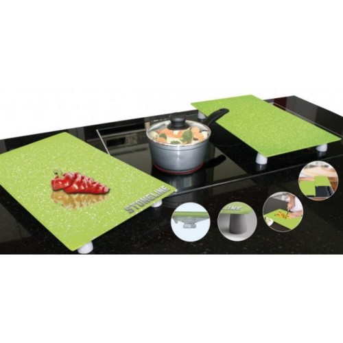 STONELINE Krycie dosky, 2 ks, zelená farba WX-15554