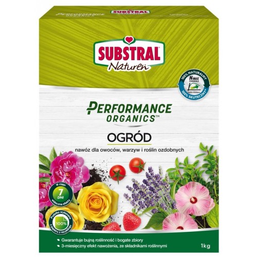 SUBSTRAL Organické hnojivo PERFORMANCE ORGANICS granulované - záhrada 1kg
