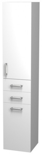 INTEDOOR NEW YORK vysoká kúpeľňová skrinka 35cm, ľavá, šedá lesk NYSV352ZPK/U506