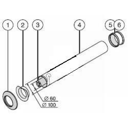 PROTHERM S4 zostava komínová priemer 80 mm, 1m 2809
