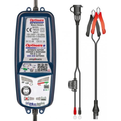 TECMATE OPTIMATE 5 Select Nabíjačka (6V/4A-12V/3A) TM320 TECMATE OPTIMATE 5 Select Nabíjačka (6V/4A-12V/3A) TM320