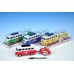 Autobus PEACE, plast, 14 cm, s karavanom 8cm, rôzne farby 00541052