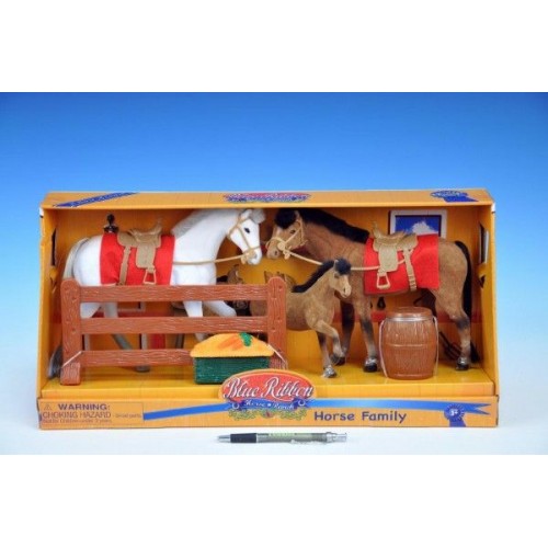 Kôň flísky (2x22cm + 1x12cm) s doplnkami 00541041