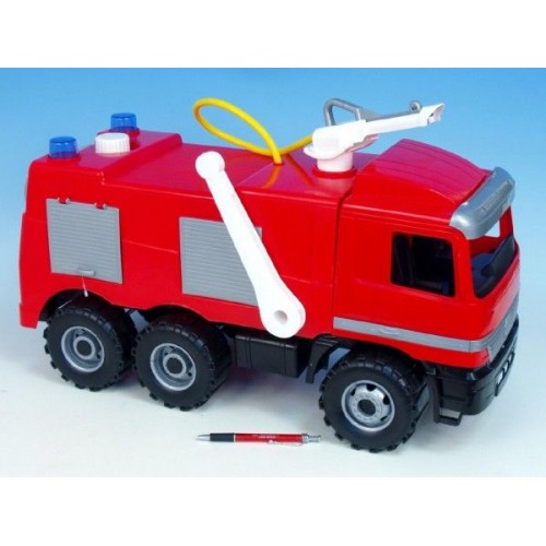 LENA Mercedes auto, hasiči, plast, 60 cm, nosnosť 50 kg 43002028