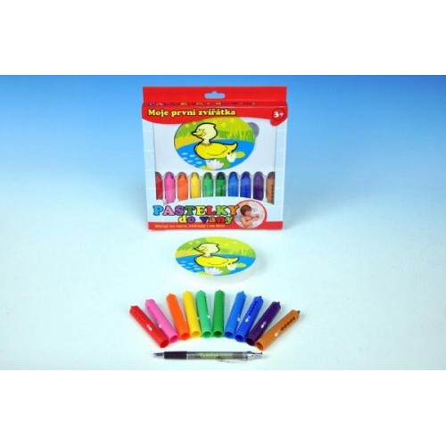 Pastelky do vane Moje prvé zvieratká 10 ks s hubkou 11400001