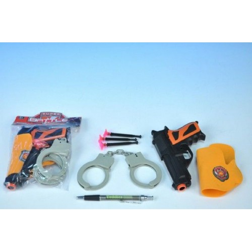Policajná sada - Pištoľ + doplnky, plast, 15cm 00410002