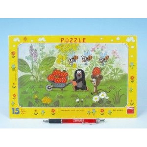 Puzzle doskové Krtko na výlete 29,5x19cm 15 dielikov 21001084