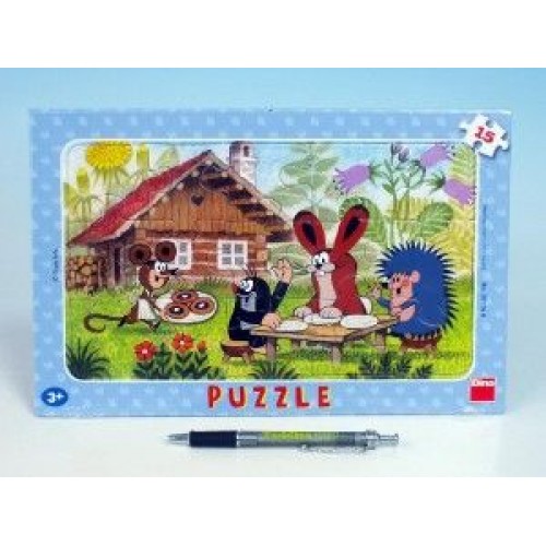 Puzzle doskové Krtko na návšteve 29,5x19cm 15 dielikov 21301160