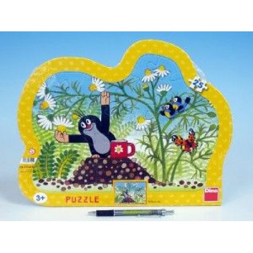 Puzzle Krtko s hrnčekom kontúra 36x28cm 25 dielikov 21311220