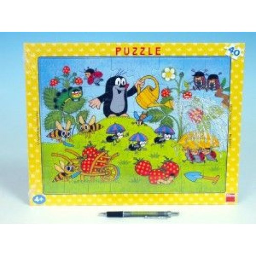 Puzzle doskové Krtko v jahodách 37x29cm 40 dielikov 21322011