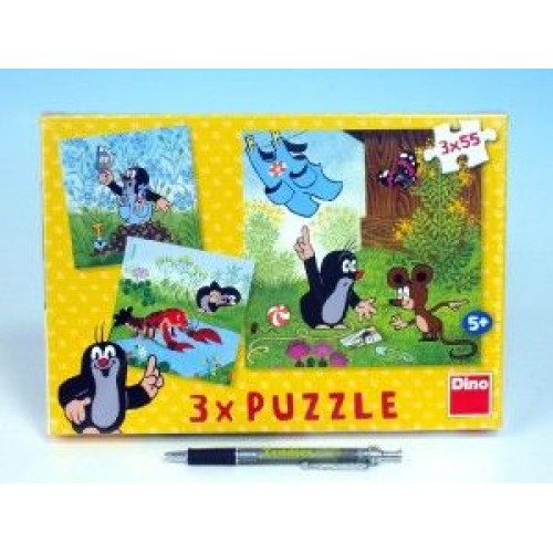 Puzzle Krtko a nohavičky 18x18cm 3x55 dielikov 21335011