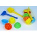 Sada na piesok plast lopatka, hrabličky, 4ks bábovky 49019009