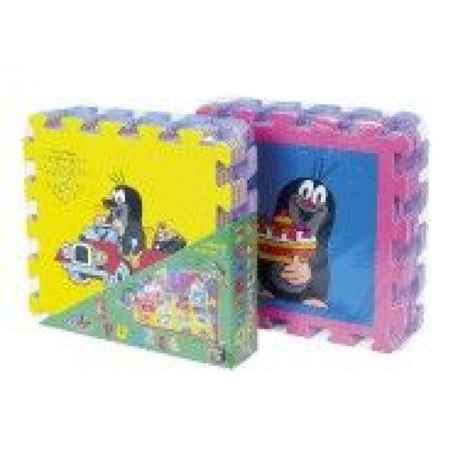 Penové puzzle Krtko 30x30cm 8 ks, rôzne farby 35050701