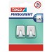 TESA Permanent háčiky 2ks, lesklý pochrómovaný plast 66609-00000-00