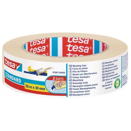 TESA Maskovacia páska STANDARD, odstrániteľná do 2 dní, 50m x 30mm 05087-00000-00