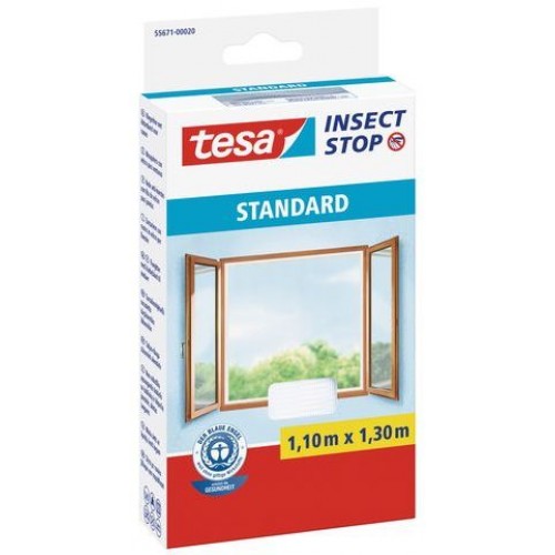 TESA Sieť proti hmyzu STANDARD, na okno, biela, 1,1m x 1,3m