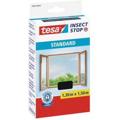 TESA Sieť proti hmyzu STANDARD na okno, antracitová, 1,3m x 1,5m 55672-00021-03