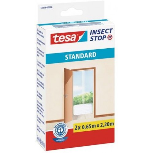 TESA Sieť proti hmyzu STANDARD, do dverí, biela, 2x 0,65 m x 2,2m