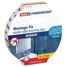 TESA Powerbond Montážna obojstranná penová páska na zrkadlá, biela, 5m x 19mm 55733