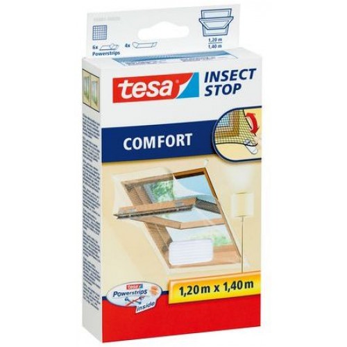 TESA Sieť proti hmyzu do strešného okna COMFORT biela 1,2x1,4 m 55881-00020-00