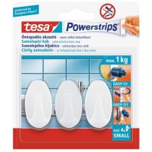 TESA Powerstrips háčik oválny malý biely plast, nosnosť 1kg 57533-00101-01