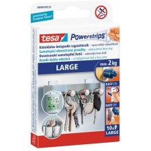 TESA Powerstrips Large, veľké obojstranné prúžky na pripevňovanie, biele, nosnosť 2kg