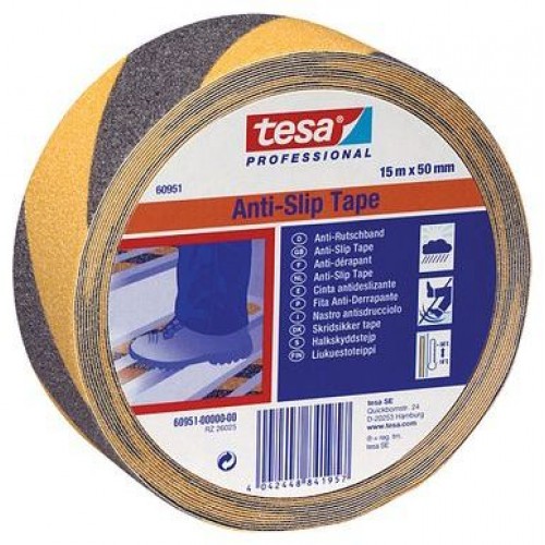 TESA Protišmyková samolepiaca páska, výstražná, čierno-žltá, 15m x 50mm 60951-00000-01