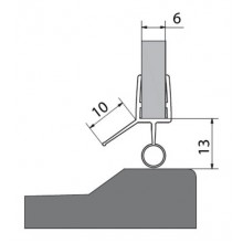 VITRA LINE tesnenie na dvere (okapnička) sklo 6mm dĺžka 1000mm
