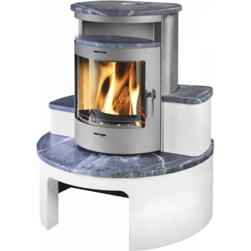 THORMA CORTINA Krbové kachle sivá / keramika gaštanová