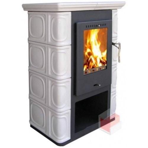 THORMA BORGHOLM Krbové kachle čierna / slonová kosť keramika THORMA BORGHOLM Krbové kachle čierna / slonová kosť keramika